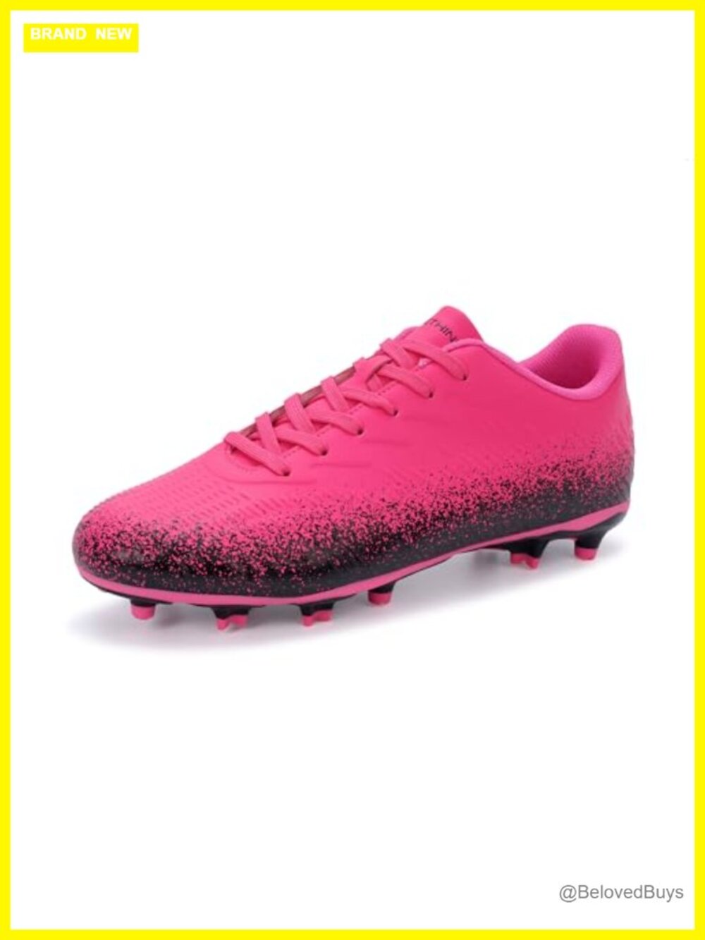 Adult Soccer Cleats FG Studs Lightweight Breathable Faux Leather Athletic Shoes